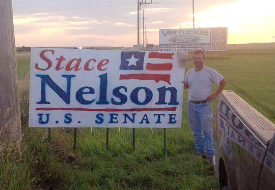 First Stace Nelson for Senate Sign!