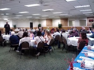 Stace talks with a supporters at the Mitchell Meet and Greet/Fundraiser. His speech was rewarded with a standing ovation!