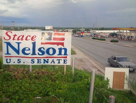 Stace Nelson Highway Sign