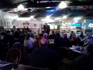 Stace Nelson meets with those in attendance at the Citizens for Liberty TEA Party group in Rapid City 1-2-14