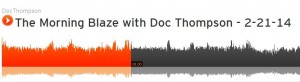 Click on the image above to hear Stace Nelson's interview with Doc Thompson. Starts at 39:00 mark. Run time about 11 minutes.